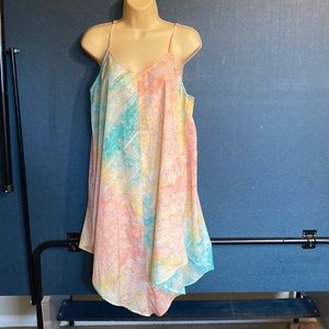 O’Neill Size medium pastel print asymmetrical hem beach cover dress